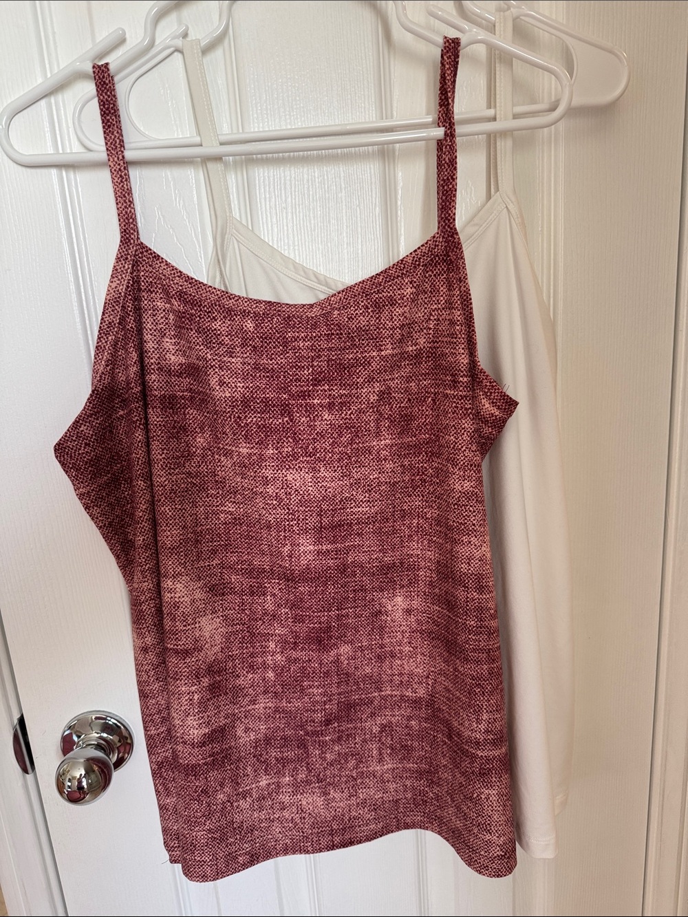 LuLaRoe Women's Tank Top in Maroon and Cream